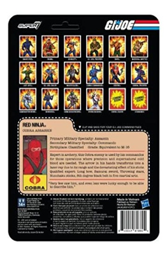 Figura De Reação Gi Joe Red Ninja Wave 3 - Cobra Assassin