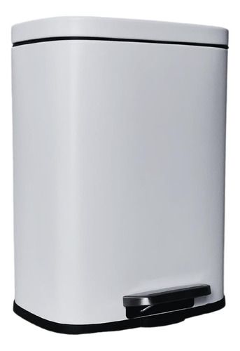 Bote De Basura Baño Cesto Acero Inoxidable Wbs007-12bco Color Blanco