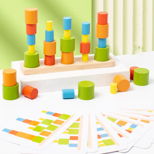 Juegos De Apilamiento De Madera, Juguetes Educativos Para