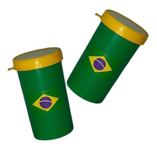 Kit 4 Apitos Corneta Plastico Torcida Brasil Copa Do Mundo
