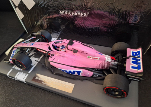 F1 Alpine A522 Gp Bahrein Fernando Alonso 1/18 Minichamps Rosa