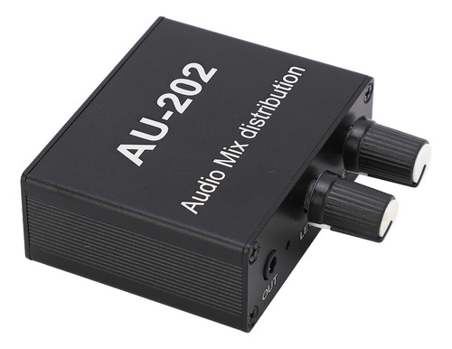 Mini Mixer De Distribuição De Áudio Com 2 Entradas E 2 Saída