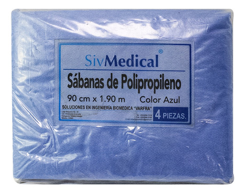 Sábanas De Polipropileno Color Azul 90cm X 1.90m