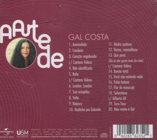 Gv3-106 Cd Gal Costa - A Arte De Gal Costa - Lacrado