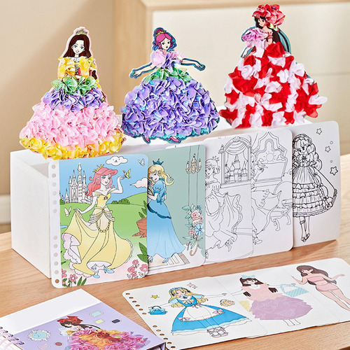 Princesa Pegatina Libro Diy Vestir Muñeca Pegatinas Hada 1