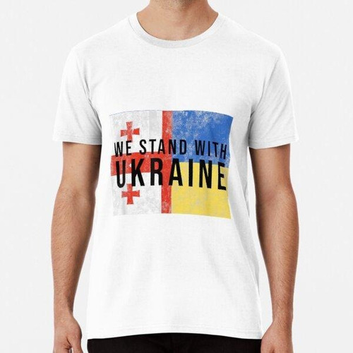 Remera Bandera De Georgia-ucrania - Camiseta De Países Amigo
