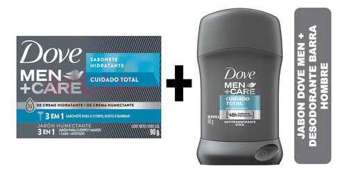 Pack Jabon Dove Men+ 1 Desodorante Barra Dove Men Cuidado 