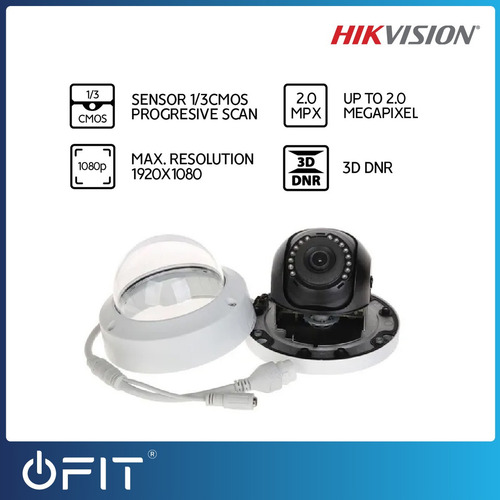 Imagen 5 de 7 de Cámara de seguridad Hikvision DS-2CD1123G0E-I(2.8mm) con resolución de 2MP visión nocturna incluida blanca