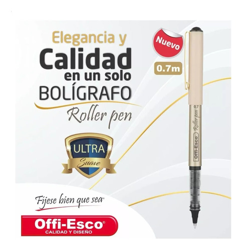 Esfero Gel Bolígrafo Roller Offi Esco Caja X12