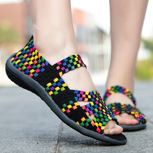 Sandalias De Mujer Zapatos Ligeros Y Cómodos Tejidos A Mano