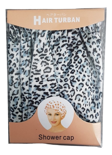 1 - Gorra Cofia Baño Animal Print- Elásticas-salón Belleza 