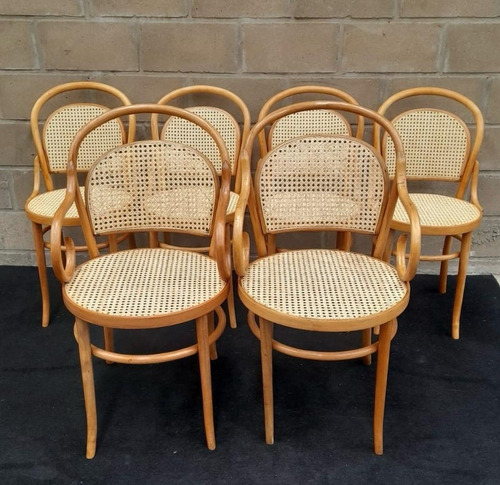 Antiguo Juego Mod 14 Thonet 2 Sillones 4 Sillas Originales (Usado)