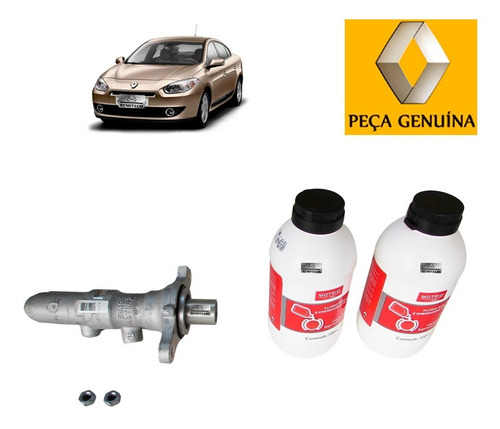 Kit Cilindro Mestre Freio Com Abs E 2 Fluidos Freio Fluence