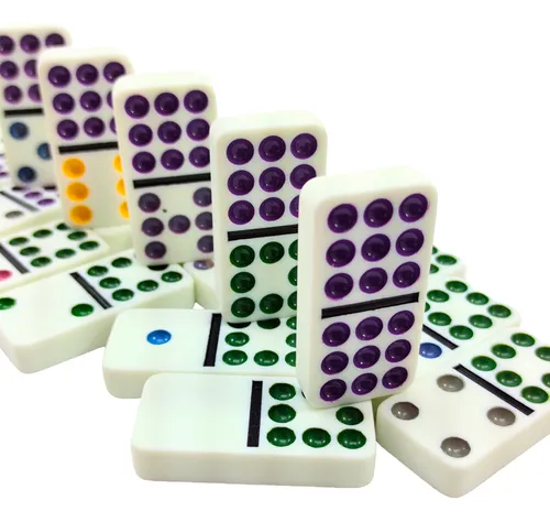 Dominó 55 Fichas A Color Doble 9 Juego De Mesa Caja Metálica