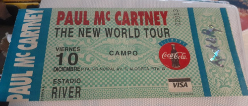 Paul Mccartney Entrada The New World Tour 1993