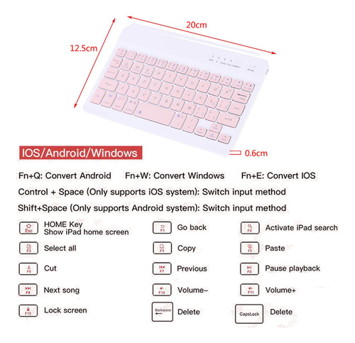 Kit Teclado Mouse Soporte Compatible Con Ipad 10 A2696 10.9 Rgb