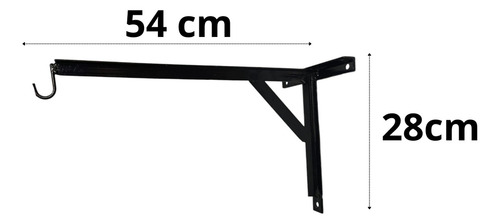 Soporte Metálico P/ Bolsa Boxeo Gancho Para Pared
