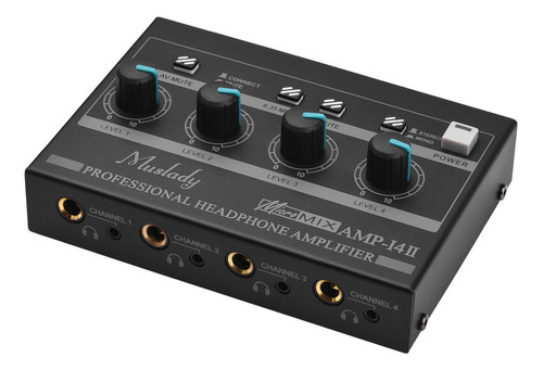 Muslady Amp-14 - Amplificador De Audífonos (4 Canales, E)