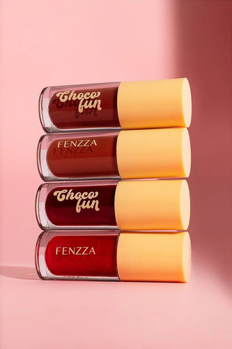 Cream Tint Choco Fun Fenzza Gloss Batom Líquido 4 Cores Camafeu