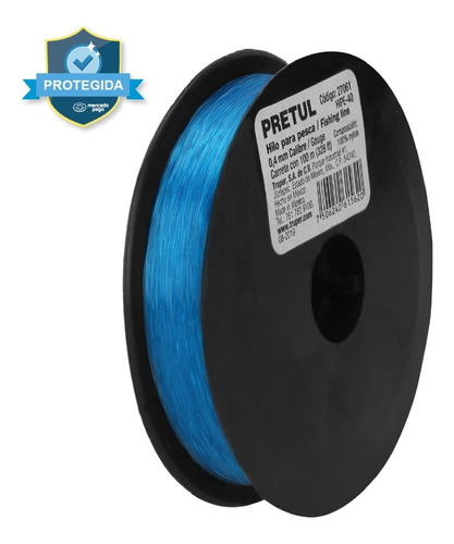 Hilo De Pesca, Rollo 100 M, Calibre 0.40 Mm, Pretul 27061
