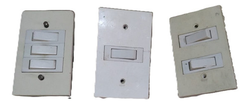 Llaves Luz 5 Punto Y 1 Toma Con Tapa Bastidor Funcionan 10 A 220v Blanco (Usado)