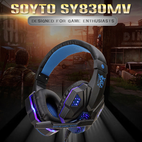 Auriculares Para Juegos Con Cable Sy830mv Con Micrófono, Aux