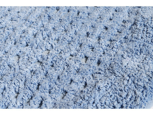 Tapete De Banheiro Algodão Oval Vizapi Dotz Vz3787 60x90cm A Cor Azul