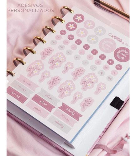 Caderno Inteligente A5 Pink Blossom By Sof 80fls