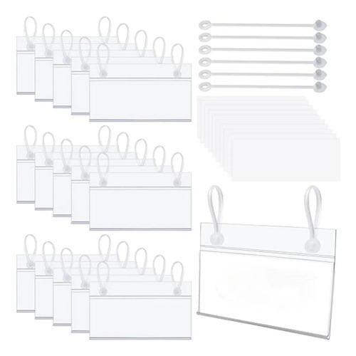 Soportes De Plástico Para Colgar Etiquetas Y Notas, 60 Unida