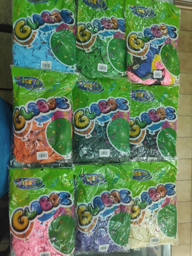 Globos Unicolor Surtido Nro11 Marca Payaso Originales Paqx50