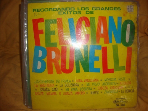 Vinilo Feliciano Brunelli Recordando Los Grandes Exitos S C1