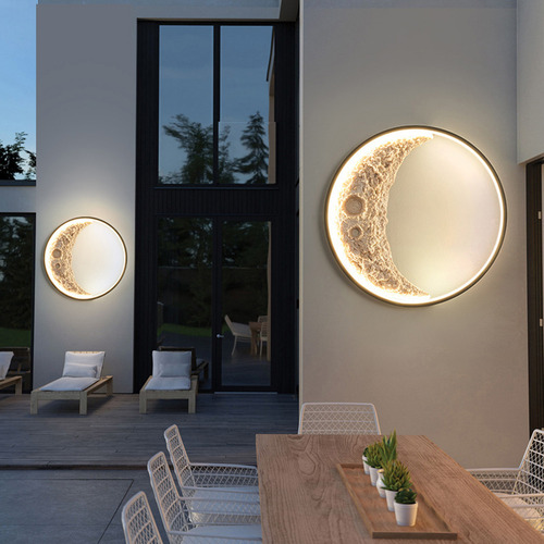 Lâmpada Arandela Luminária 3D Meia Lua De Parede Decoração Para Sala Quarto Luuk Young Cyl6808
