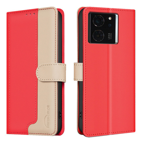 Funda Con Tapa Para Redmi Note 14 Pro+ Plus 5g 14c, Piel Sintética, Colores Empalmes, Funda Tipo Cartera Con Carcasa De Tarjeta Para Teléfono Móvil