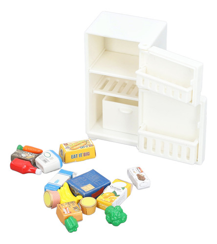 Refrigerador De Cocina Dollhouse 1:18 En Miniatura, Lindo Di