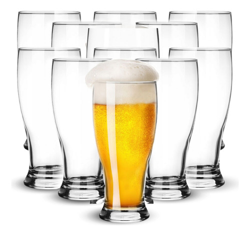 Kit 12 Copo Chopp Transparente 350ml Taça Tulipa Bar Cerveja