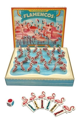 Imagen 2 de 4 de Juego De Mesa Flamencos Para Niños Memoria Velocidad Maldon