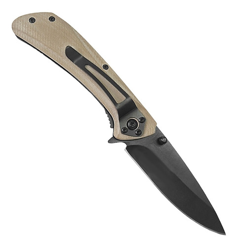 Imagen 3 de 10 de Navaja Cuchillo Supervivencia Rescate Arena Beige Bison