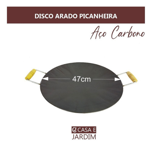 Disco De Arado Picanheira Chapa Para Macarrão 47cm Aço