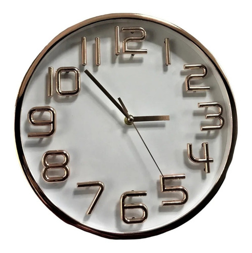 Reloj De Pared  Cobre Antiguo 30cm Pettish