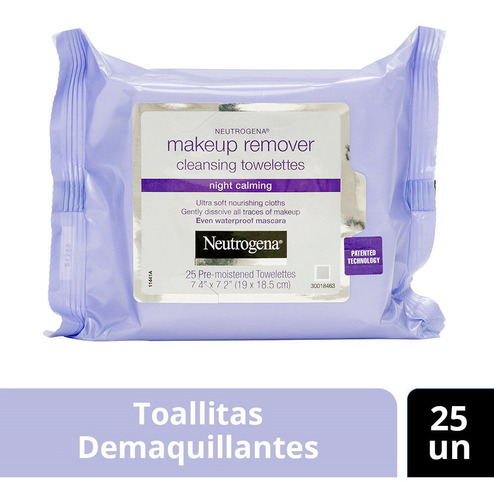 Toallitas Desmaquillantes Neutrogena Night Calming 25 Unid