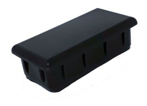 Ponteira Tampa Interna Retangular 50 X 25 Mm Preta - 70 Und Cor Preto