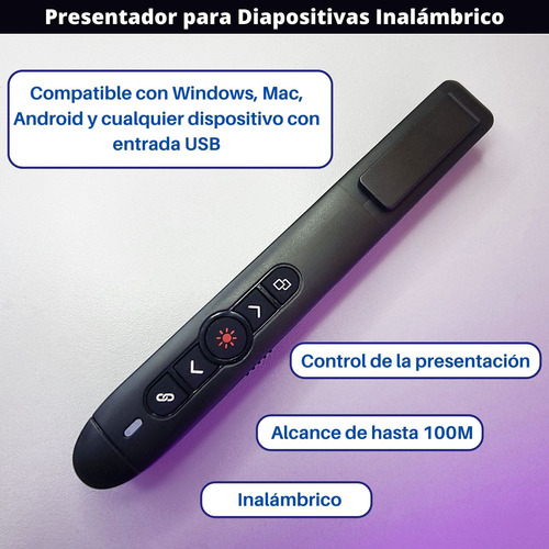 Presentador Láser Inalámbrico Usb - 100m Para Presentaciones