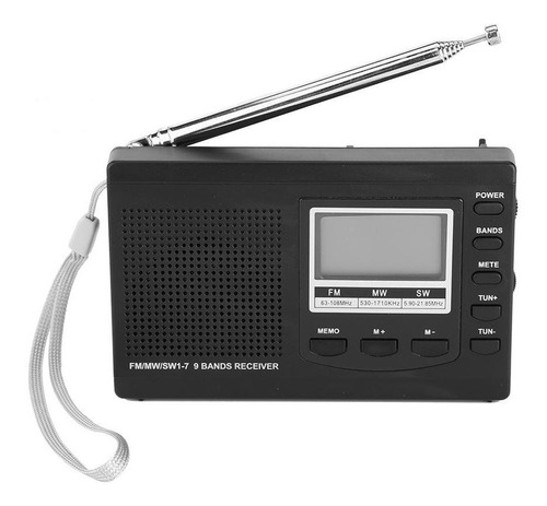 Mini Radio Portatil Fm Mw Sw Despertador Digital Antena