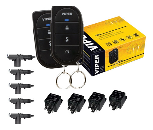 Alarma De Seguridad Viper3106v + 5 Seguros Y 4 Relevadores