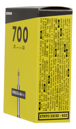 Cámara De Aire 700 X 23/32 Válvula Presta 48 Mm Decathlon