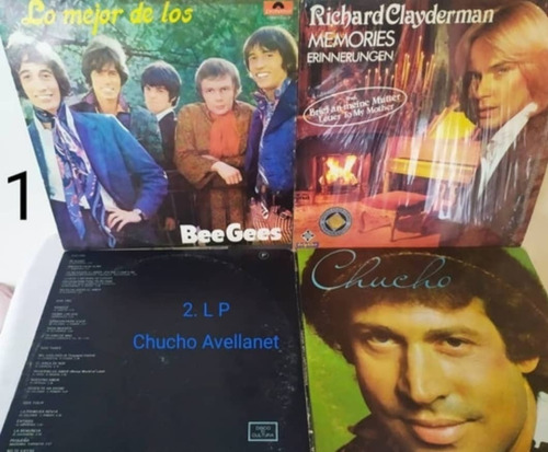 4 Discos Vinilo Los Bee Gees Chucho Avellanet 1 Y 2 Richart 