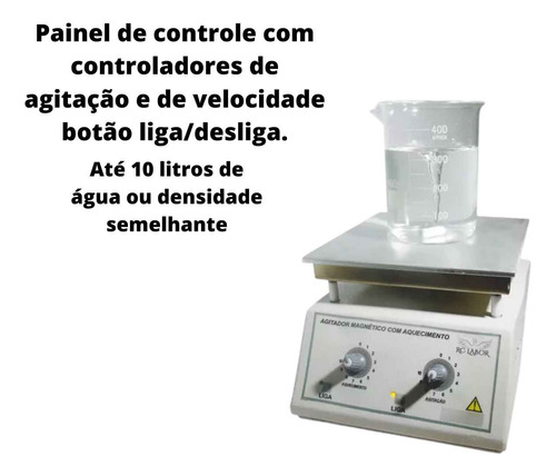 Agitador Magnético Aquecimento Controle De Temperatura 127v