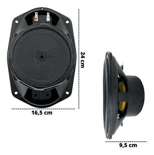 Par Auto Falante 6x9 Polegadas 70w 4 Ohms Full Range Som 69