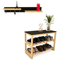 Comprar Meh Organizadores Casa Sapateira Hall Sala Quarto Closet Cor Preto