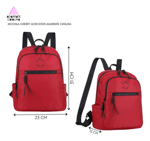 Mochila Cherry Agarrate Catalina Verde Liso